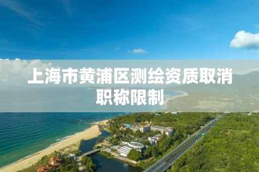 上海市黄浦区测绘资质取消职称限制