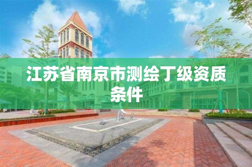 江苏省南京市测绘丁级资质条件