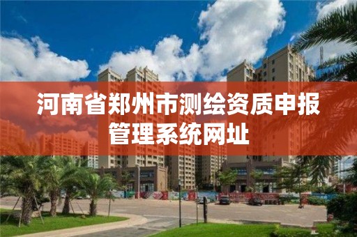 河南省郑州市测绘资质申报管理系统网址