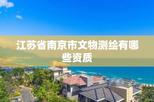 江苏省南京市文物测绘有哪些资质