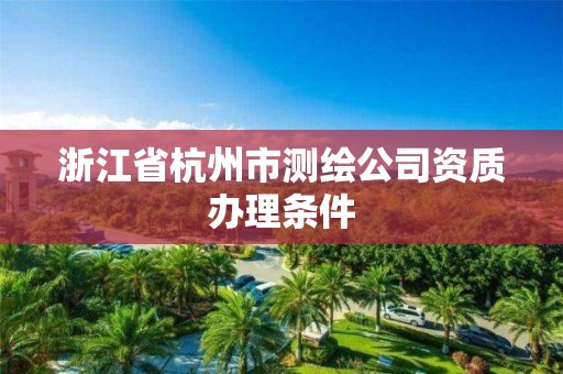 浙江省杭州市测绘公司资质办理条件