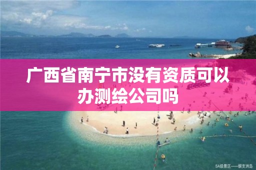 广西省南宁市没有资质可以办测绘公司吗