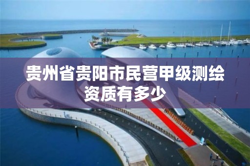 贵州省贵阳市民营甲级测绘资质有多少