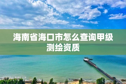 海南省海口市怎么查询甲级测绘资质