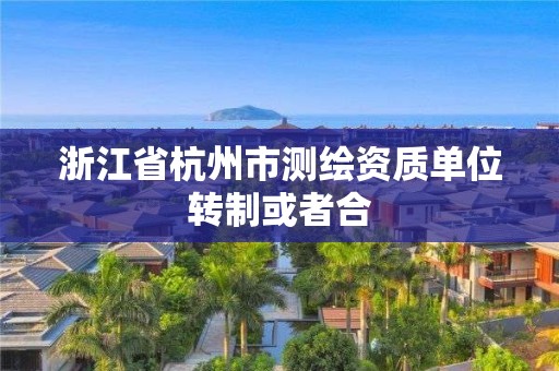 浙江省杭州市测绘资质单位转制或者合