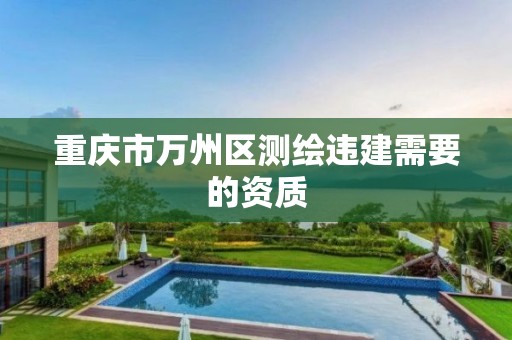 重庆市万州区测绘违建需要的资质