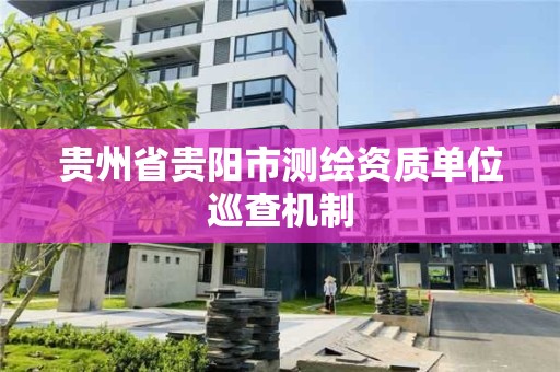 贵州省贵阳市测绘资质单位巡查机制