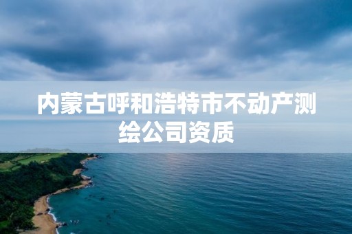 内蒙古呼和浩特市不动产测绘公司资质