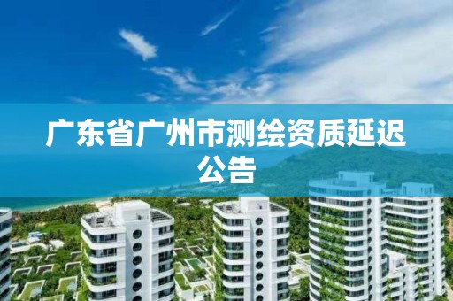 广东省广州市测绘资质延迟公告