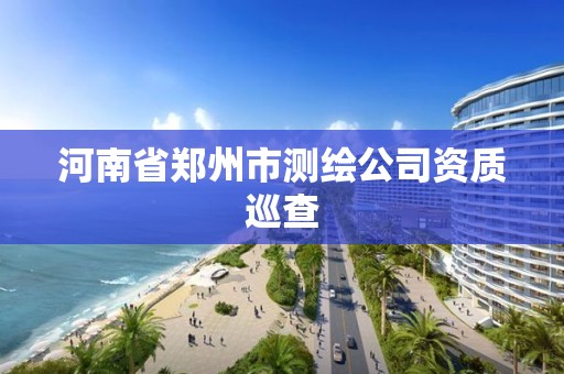 河南省郑州市测绘公司资质巡查