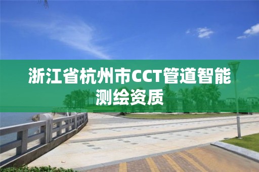 浙江省杭州市CCT管道智能测绘资质