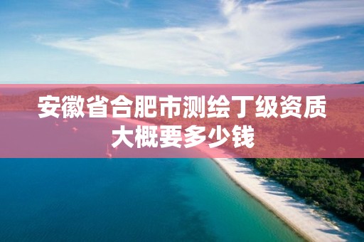 安徽省合肥市测绘丁级资质大概要多少钱