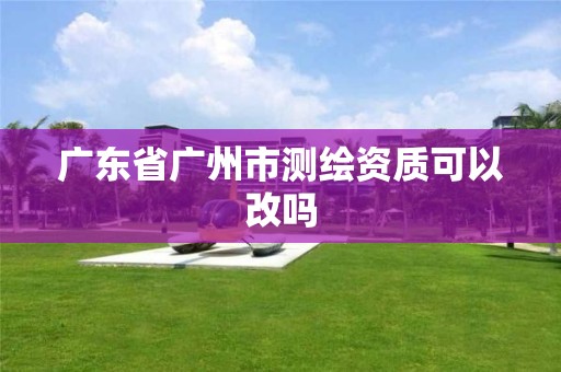 广东省广州市测绘资质可以改吗