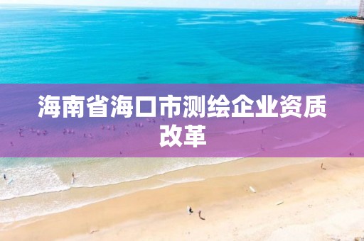 海南省海口市测绘企业资质改革