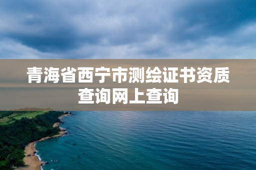 青海省西宁市测绘证书资质查询网上查询