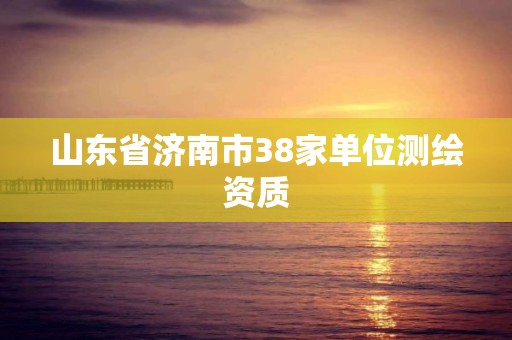 山东省济南市38家单位测绘资质