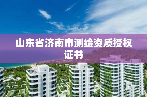 山东省济南市测绘资质授权证书