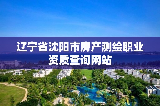 辽宁省沈阳市房产测绘职业资质查询网站