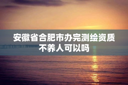 安徽省合肥市办完测绘资质不养人可以吗