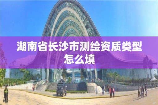 湖南省长沙市测绘资质类型怎么填