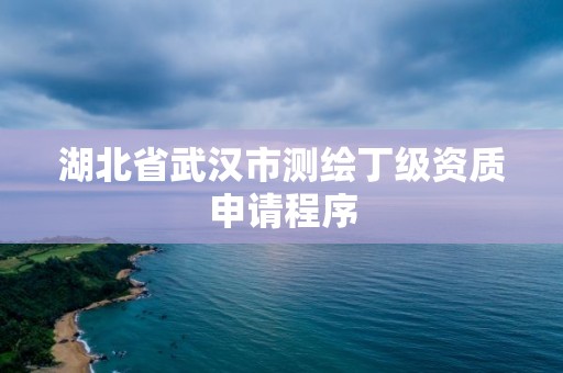 湖北省武汉市测绘丁级资质申请程序