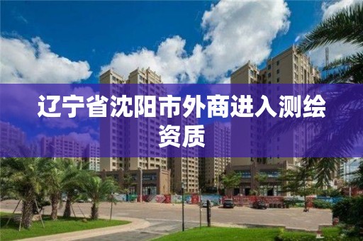 辽宁省沈阳市外商进入测绘资质