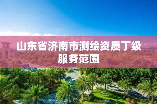 山东省济南市测绘资质丁级服务范围