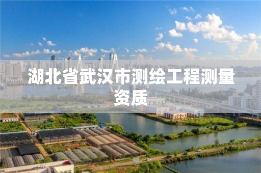 湖北省武汉市测绘工程测量资质