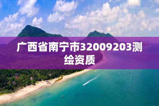 广西省南宁市32009203测绘资质