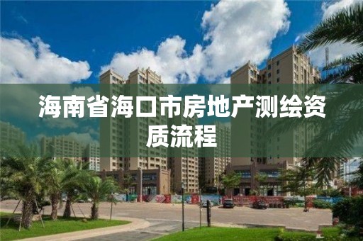 海南省海口市房地产测绘资质流程