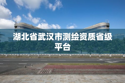 湖北省武汉市测绘资质省级平台