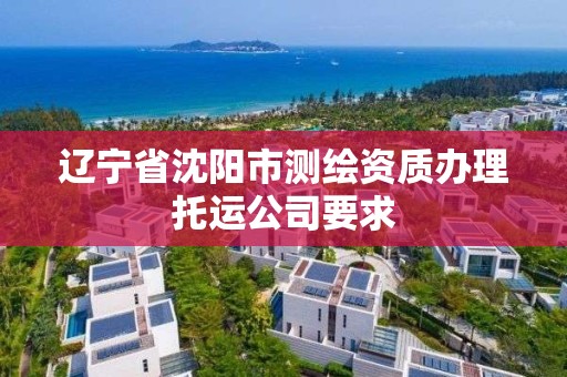 辽宁省沈阳市测绘资质办理托运公司要求