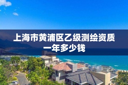 上海市黄浦区乙级测绘资质一年多少钱