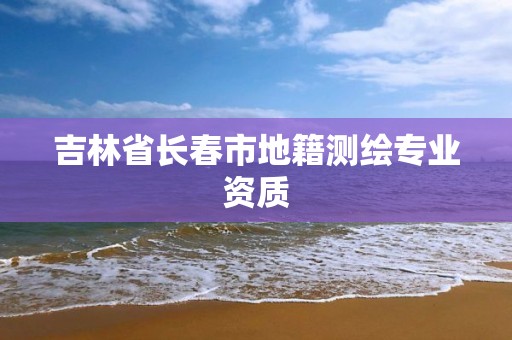 吉林省长春市地籍测绘专业资质