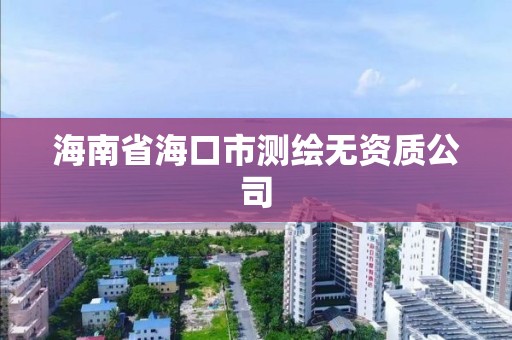 海南省海口市测绘无资质公司