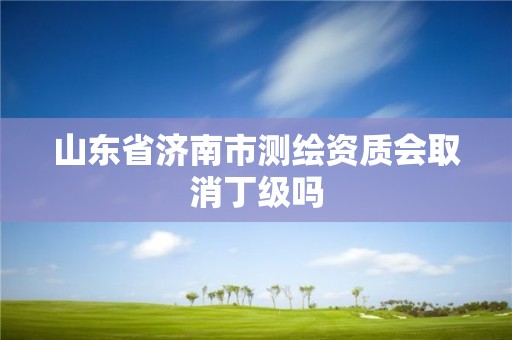 山东省济南市测绘资质会取消丁级吗