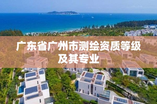 广东省广州市测绘资质等级及其专业