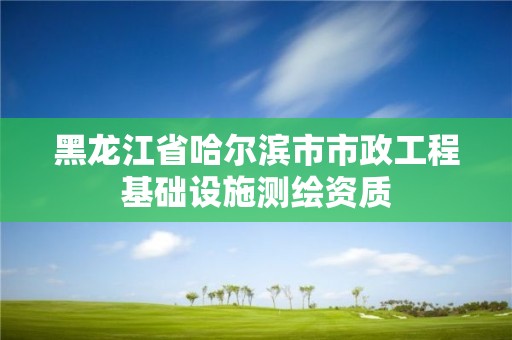 黑龙江省哈尔滨市市政工程基础设施测绘资质