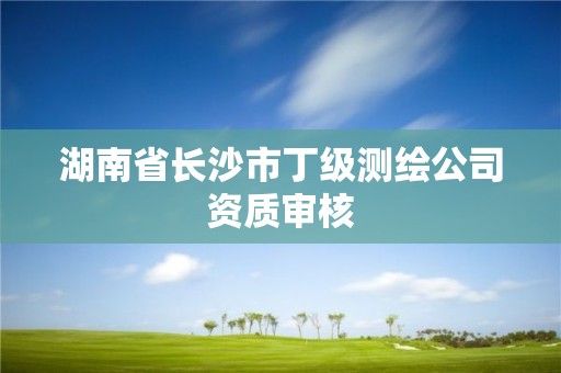 湖南省长沙市丁级测绘公司资质审核