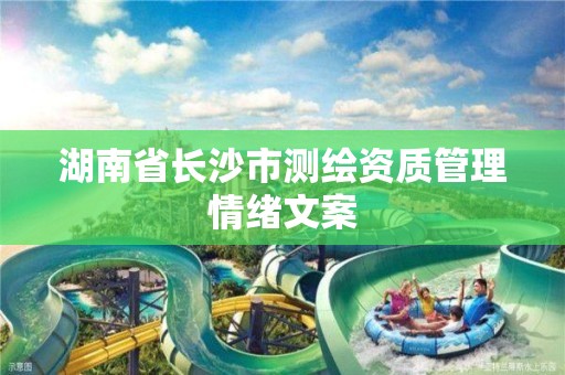 湖南省长沙市测绘资质管理情绪文案