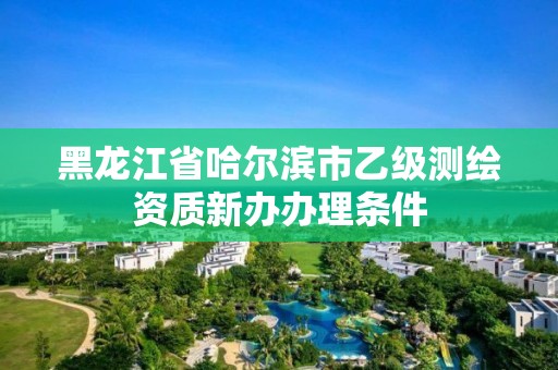 黑龙江省哈尔滨市乙级测绘资质新办办理条件