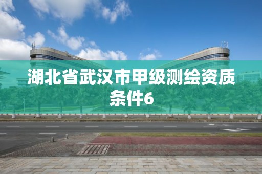 湖北省武汉市甲级测绘资质条件6