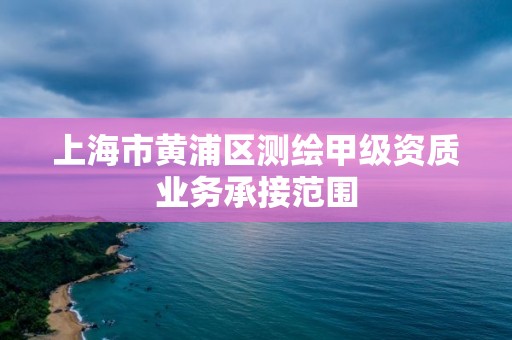 上海市黄浦区测绘甲级资质业务承接范围