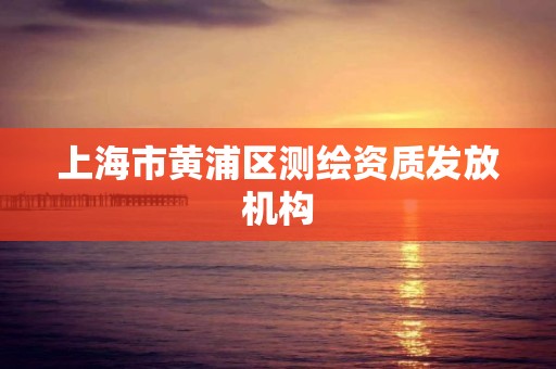 上海市黄浦区测绘资质发放机构