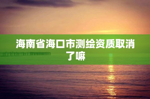 海南省海口市测绘资质取消了嘛