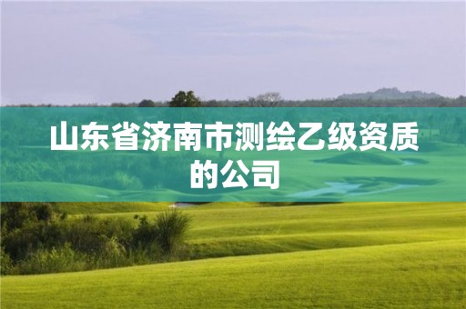 山东省济南市测绘乙级资质的公司