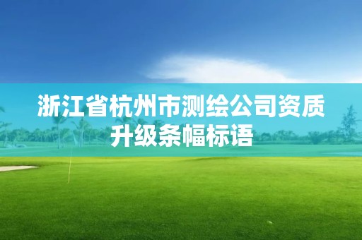 浙江省杭州市测绘公司资质升级条幅标语