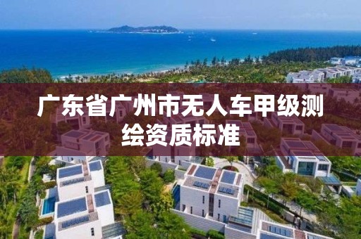 广东省广州市无人车甲级测绘资质标准