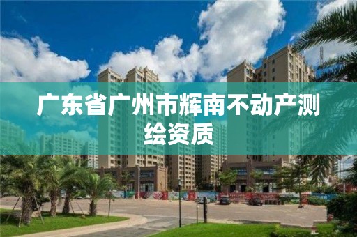 广东省广州市辉南不动产测绘资质