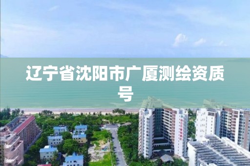 辽宁省沈阳市广厦测绘资质号